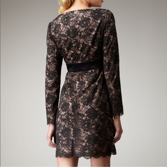 Trina Turk Dentelle Black Lace Cocktail Dress EUC - Picture 3 of 6